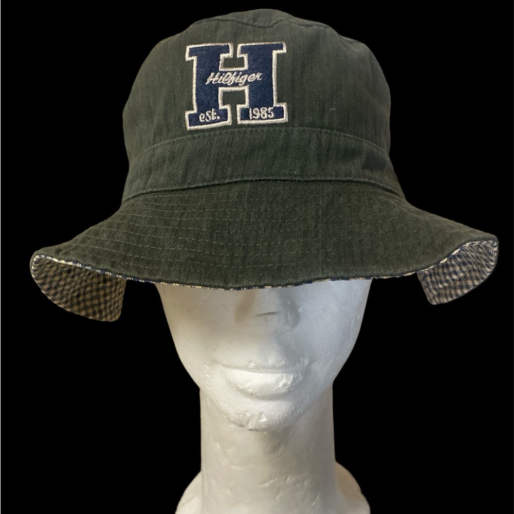 Tommy Hilfiger Bucket Hat Sz Lrg Distressed 90’s Vintage